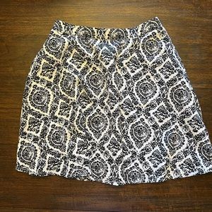 Black and white flare skirt